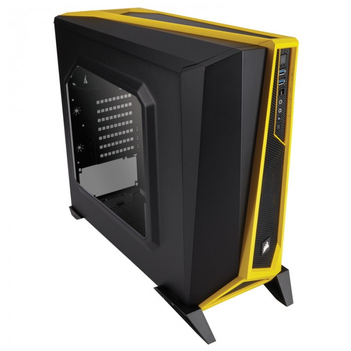 CORSAIR、高い冷却性能を備えたATX対応ゲーミングミドルタワーPCケース SPECALPHA Black/Yellow発売