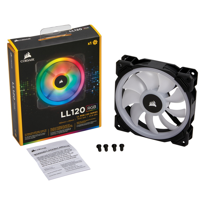 Corsair LL120　RGB　FANx3　ブラック