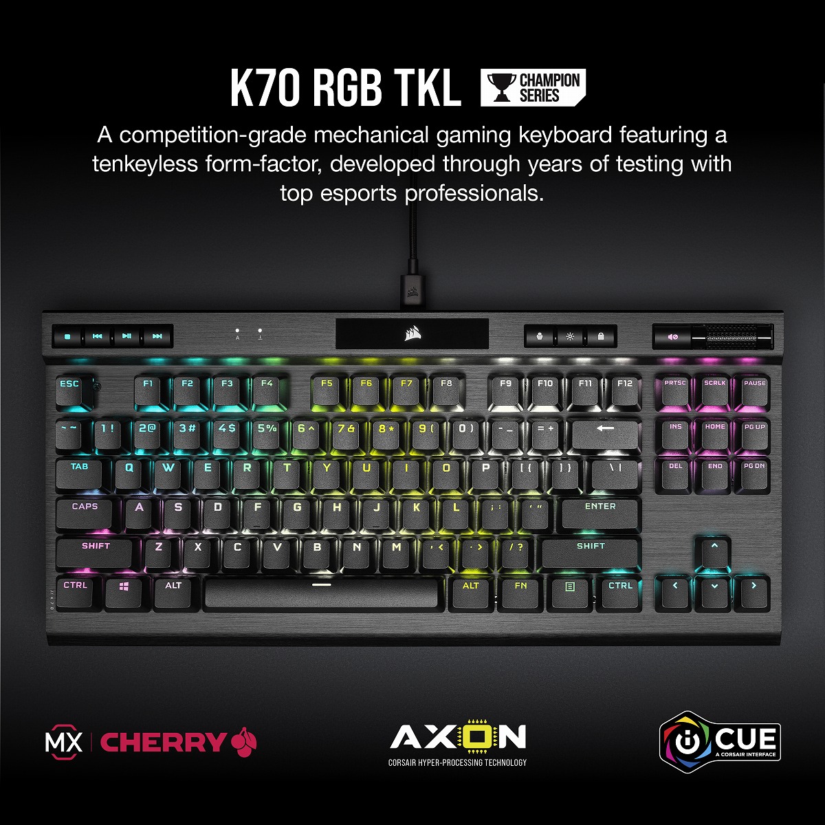 CORSAIR K70 RGB TKL Cherry MX Speed