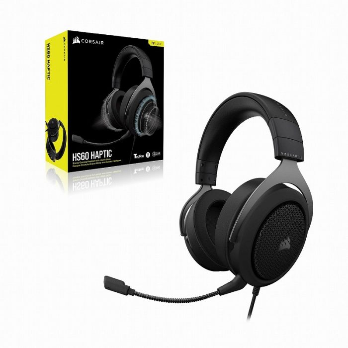 世界の Ca Ap Haptic Hs60 Corsair Taction 重低音ゲーミングヘッドセット Technology社による触覚フィードバック採用 ヘッドセット イヤフォンマイク Www Sigweb Cl