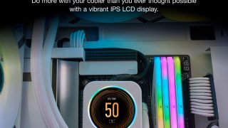 CORSAIR、水冷クーラーに2.1インチIPS液晶を追加する