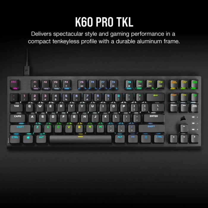 Corsair K60 Pro TKL VK210Sセットです。 Amazon.co.jp: CORSAIR K60 PRO Red メカニカルキーボード