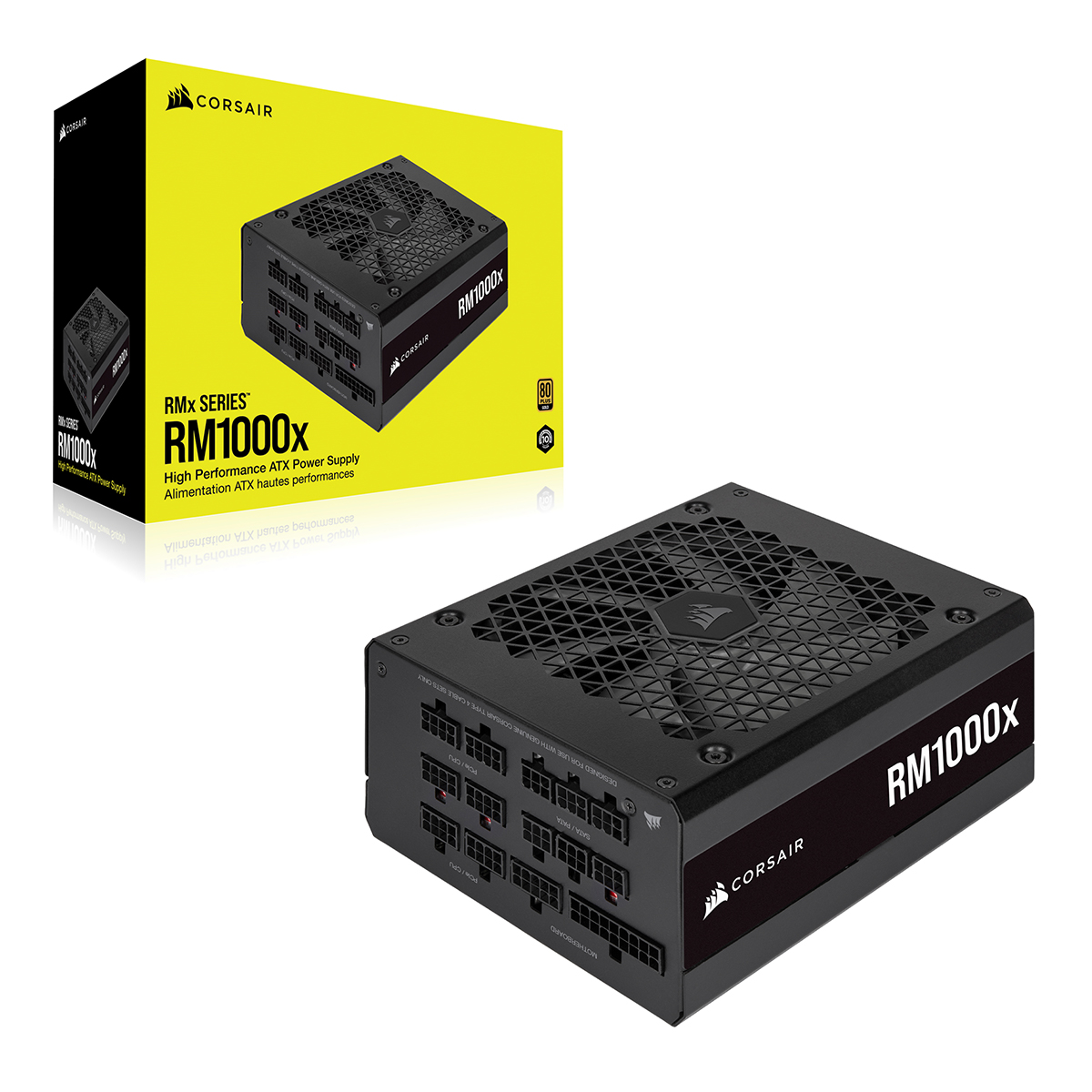 2本PCIe8pinCorsair RM1000x 1000W静音電源ユニット　美品