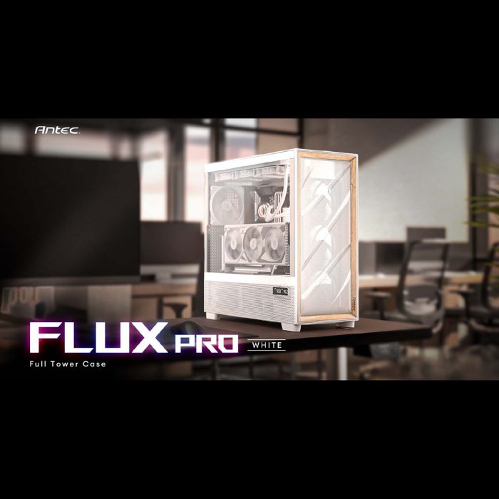 Antec、電源を90°横向きに搭載可能、木材を使用した冷却型フルタワーPC