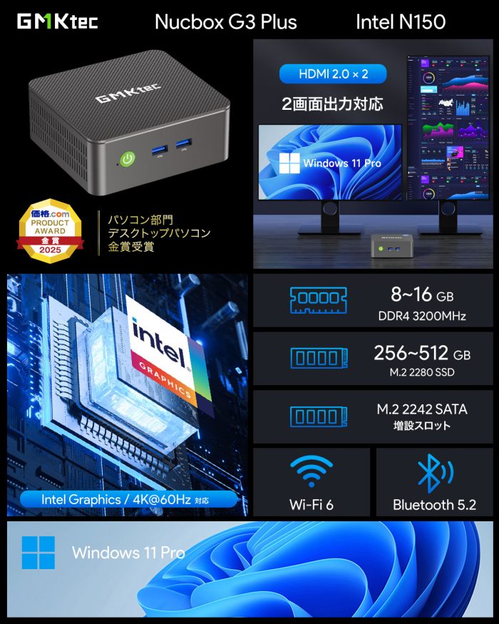 GMKtec NucBox G3 Plus【終息】 | 株式会社リンクスインターナショナル