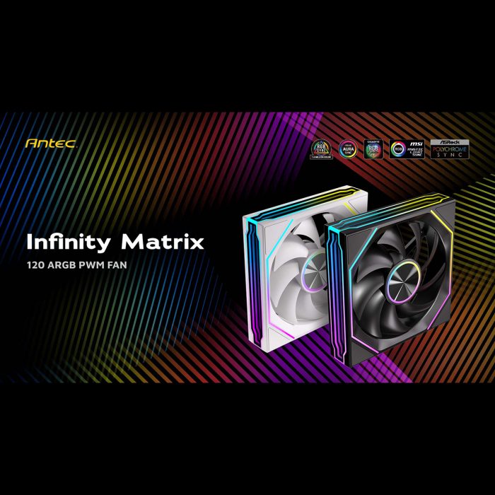 Antec、インフィニティミラーデザインの120 mm ARGBファン「Infinity