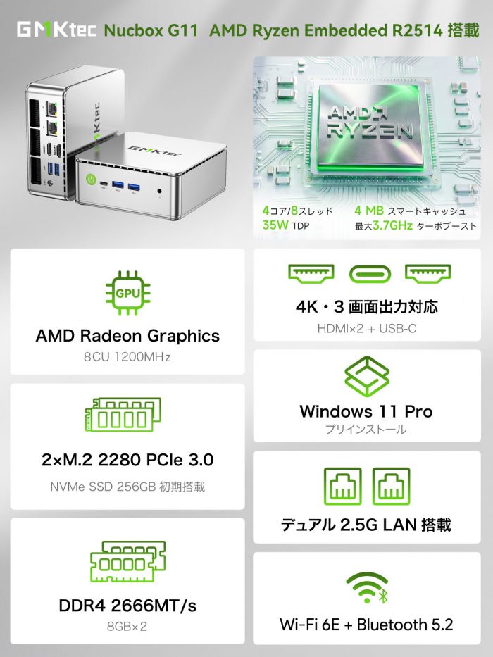 GMKtec NucBox G11 | 株式会社リンクスインターナショナル
